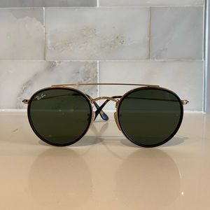 RAY BAN ROUND DOUBLE BRIDGE SUNGLASSES
